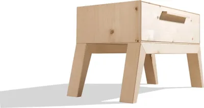 Produktbild von Nachtkommode Cortina 72 x 45 x 41 cm in Zirbe Natur 1 Schublade