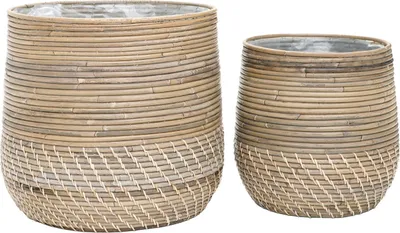 Productafbeelding van House Nordic Manden Moro Kubu Rotan Naturel Set van 2
