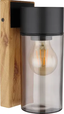 Produktbild von Außenleuchte, Wandlampe, Edelstahl, Holzoptik, wetterfest