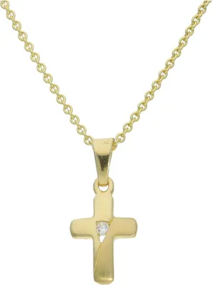 Produktbild von Kreuz Anhänger Gold 333 Zirkonia JL14-02-0437 JuwelmaLux