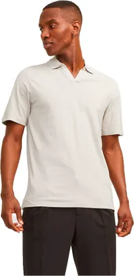 Image de Polo à manches courtes en lin Jack & Jones, été, beige, XL, homme, beige, XL