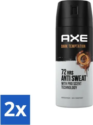 Produktbild von Ax – Deodorant-Spray – 72 Stunden Anti-Schweiß – Dunkle Versuchung – 150 ml - Vorteilspack - 2 Stücke