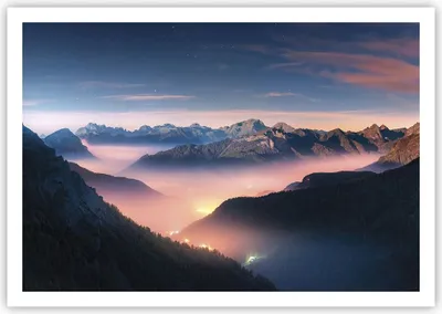 Produktbild von Poster - Poster ohne Rahmen - Berge Wolken Nebel - 100x70 cm - Wand Bild - Wanddeko - Wandbilder - Kunstposter - Wandposter - Bilder - Kunstdruck - Wanddekoration - Wandbild - P2XAA100x70-5004
