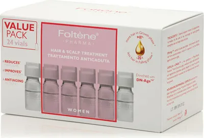Immagine prodotto di Foltene Pharma Trattamento per capelli e cuoio capelluto per donna Value Pack 24 fiale