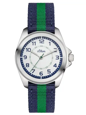 Produktbild von s.Oliver Uhr Kinder-Armbanduhr Kids Jungen Textil SO-3132-LQ