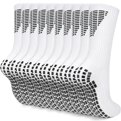 Produktbild von 5 Paar Fußballsocken für Herren, schwarz-weiß, rutschfest
