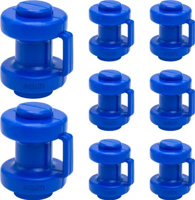 Produktbild von AWM Trampolin Endkappen Schutzkappen 25 mm - Innenliegend - Sicherheitsnetz Kappen Abschlusskappen (Blau - 8x)