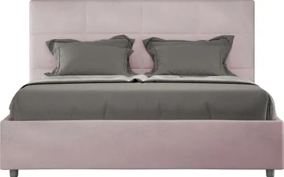 Produktbild von ITYHOME - Gepolstertes Bett ohne Lattenrost 160x190 mit Mikrofaserbezug Fliederfarbe Mika