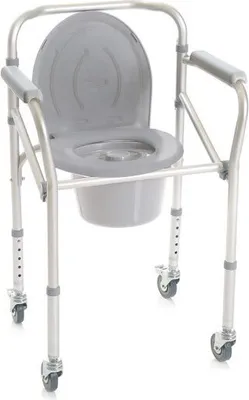 Produktbild von Moretti 4-in-1 Toilettenstuhl - Klosettstuhl - höhenverstellbar - mit Rädern