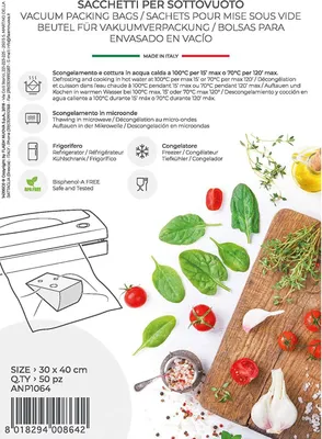 Zdjęcie produktu dla Magic Vac ANP1064, Woreczek do pakowania próżniowego, Wytłoczony, 0,25 h, 50 szt., 300 mm, 400 mm