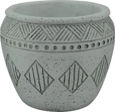 Immagine prodotto di Milani Home - vaso in fibra sintetica di design moderno industrial cm 20,7 x 20,7 x 17 h - Grigio