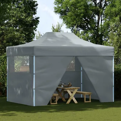 Obrázok produktu pre vidaXL Skladací stan Pop-Up so 4 bočnými stenami 3 x 4,5 m antracitový