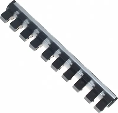 Image de 200 mm Rail d'emboîtement magnétique Barre d'emboîtement 10 clips 1/2" Nuss