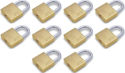 Produktbild von 10 x Zylinder Vorhangschloss 30 mm in Gleichschliessend mit 20 Schlüssel