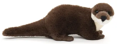 Productafbeelding van Uni-Toys - Eco-lijn - Otter, staand - 100% gerecycled materiaal - 32 cm (lengte) - Pluchen otter - Pluche knuffel – Otter, staand (Eco-lijn) - 32 cm