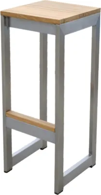 Produktbild von Teako Design Barhocker Cadorel Edelstahl Teakholz 40x40x75 cm