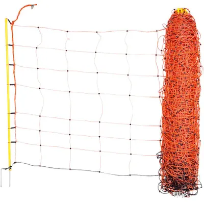 Immagine prodotto di KERBL Schafnetz Doppelspitze 50 m Orange, Kunststoff/Metall