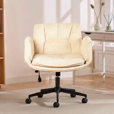 Produktbild von Bürostuhl Bürostuhl ergonomisch mit Armlehnen, breitem Sitz & Lordosenstütze
