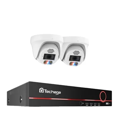 Immagine prodotto di Sistema di telecamere di sicurezza POE, risoluzione 4K, riconoscimento facciale