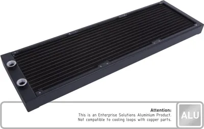 Produktbild von Alphacool 14433, Radiator, Aluminium, Schwarz, 1/4", 2 bar, 140 mm