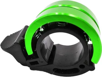 Image de Sonnette de sécurité - Sonnette double - Conduite à vélo en toute sécurité - Son puissant et clair - Poignée de 22 mm - Vert