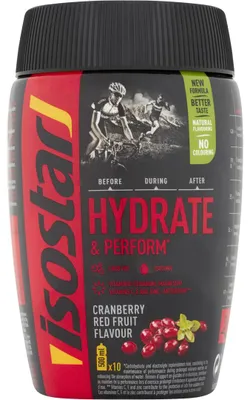 Productafbeelding van Isostar Hydrate & Perform Cranberry Red Fruit (400 gr)