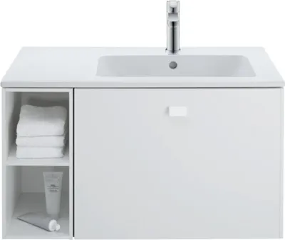 Zdjęcie produktu dla Duravit ME by Starck umywalka meblowa z przelewem, z otworem na baterię, 830 x 490 mm, 1 otwór na baterię, umywalka prawa biała