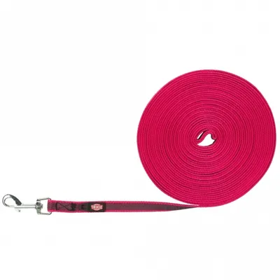 Zdjęcie produktu dla TRIXIE Schleppleine gummiertes Gurtband, Pies, Smycz standardowa, Czerwony, przewód, Monochromatyczny, Nylon