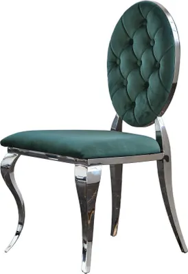 Produktbild von KAWOLA Stuhl LINDA Esszimmerstuhl Barock Velvet grün