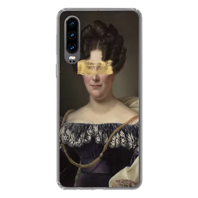 Produktbild von MuchoWow® Handyhülle Schutzhülle Hülle für Huawei P30 Johanna Henriëtte Engelen - Dubois Drahonet - Gold - Farbe Silikon Softcase Handy Hülle - Kartenbesitzer