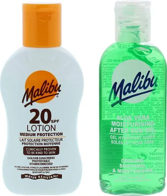 Zdjęcie produktu dla Malibu Wodoodporny Balsam SPF20 100ml + Aloe Po Opalaniu 100ml