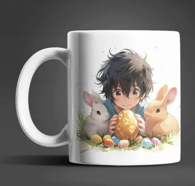 Produktbild von Anime Osterhase Ostereier Ostern Kaffeetasse Teetasse Tasse Geschenkidee