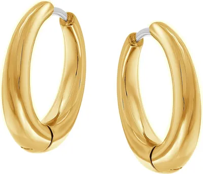 Produktbild von Boccia Damen Creolen 05100-02 Titan goldplattiert