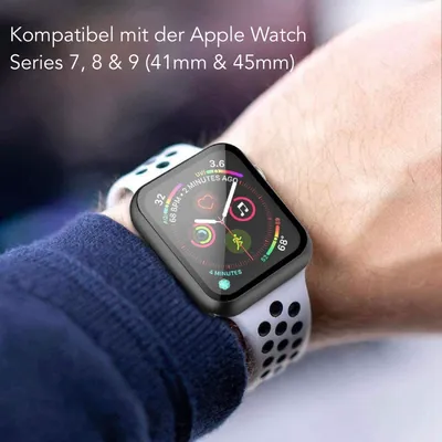 Obrázok produktu pre AVANA Ochranné puzdro pre Apple Watch Series 9 / Series 8 / Series 7 45 mm Puzdro TPU Bumper iWatch 360° Full-Cover Screen Protector Black