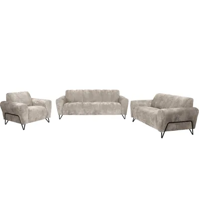 Obrázek produktu pro Čalouněná sedací souprava BEAUTYSOFA VOLARE - 2místná a 3místná pohovka a křeslo - moderní sedací souprava - krémová (Vega 02)