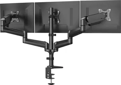 Obrázok produktu pre Držiak na 3 monitory pre 17-32-palcové obrazovky, výškovo nastaviteľný, nosnosť 8 kg/rameno
