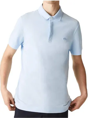 Produktbild von Lacoste Polo kurzarm hellblau 2-Knopf Baumwolle