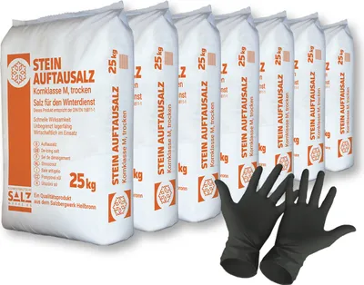 Produktbild von 7x Steinauftausalz Kornklasse M | Sack (25 kg)