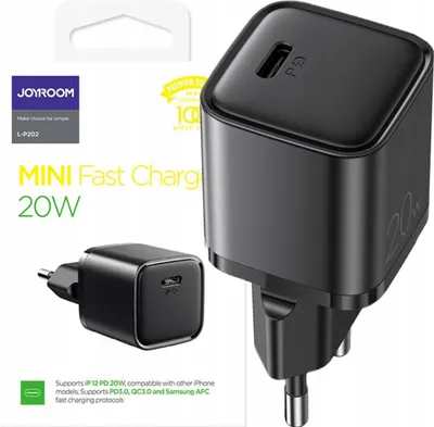 Immagine prodotto di Joyroom L-P202 Caricatore di rete Pd20W/Qc3.0 Nero