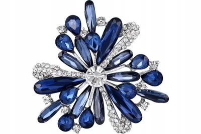 Produktbild von PINETS Blaue Blumenbrosche mit Zirkonia