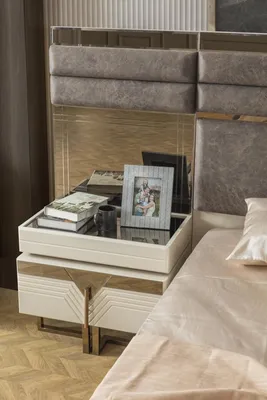 Produktbild von Schlafzimmer Garnitur Doppelbett Bett Nachttische Set 3tlg Grau Modern