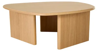 Produktbild von Miliboo - Beistelltisch in organischer Form aus hellem Eichenholz L85 cm ONDINE