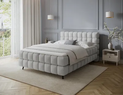 Produktbild von Boxspringbett 140x200 SARVIRO - grau