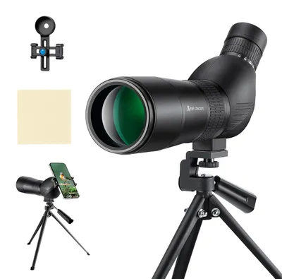 Image de Lunette d'observation Spektiv - Grossissement 20-60x, objectif 60 mm - Zoom 20-60x - Optique prismatique HD BAK4 FMC - Adaptateur pour smartphone et trépied - Noir