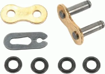 Zdjęcie produktu dla Ogniwo Łączące Łańcucha Napędowego X- Ring Złoto-Czarne Nitowane (Spinka/Skuwka) Moto Did