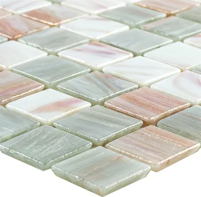 Produktbild von Glasmosaik Fliesen Goldensilk Hellbeige