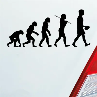 Produktbild von Auto Aufkleber Evolution Football Sport Ball 20x10 cm Schwarz Glanz Sticker Heckscheibenaufkleber