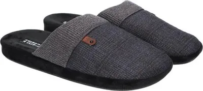 Produktbild von AMERICAN CLUB, SL25, Elegante Herrenhausschuhe, warme Hausschuhe, Hausschuhe, perfekt für sich selbst oder als Geschenk, Farbe: Schwarz, Größe: 41