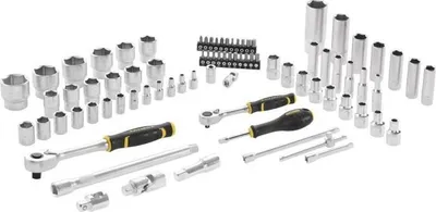 Immagine prodotto di Set di chiavi a bussola 1/4" e 1/2", STANLEY FMMT82826-1, FATMAX cricchetto e prolunga, 81 pezzi