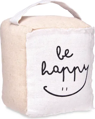 Produktbild von Türhalter Be Happy Beige Würfel Stoff (16 x 19 x 14,5 cm)